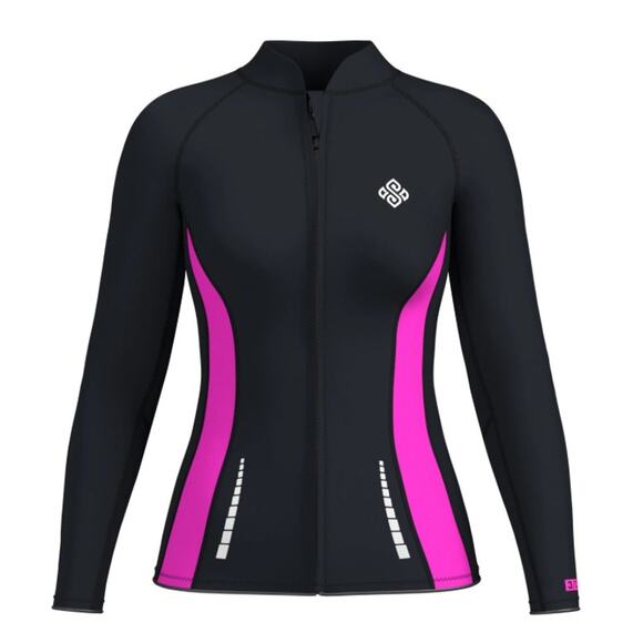 New Seaskin Wetsuit Top Womens Waist 35/37", Chest 42/44", length 26, sleeve 29" - Picture 1 of 12